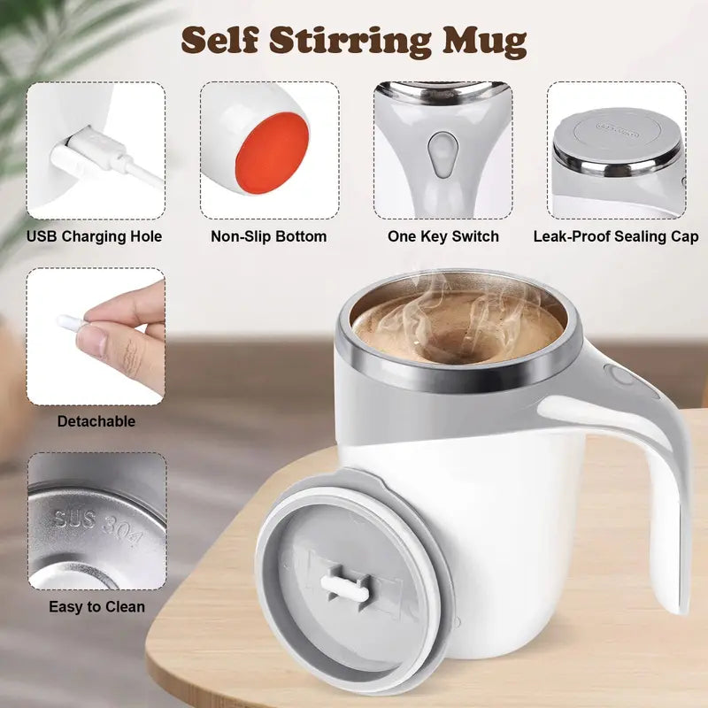 Self Stirring Coffee Cat Mug