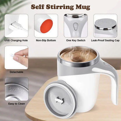 Self Stirring Coffee Cat Mug